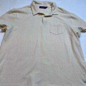 Purple Label Ralph Lauren Cream Polo Shirt Mens Large